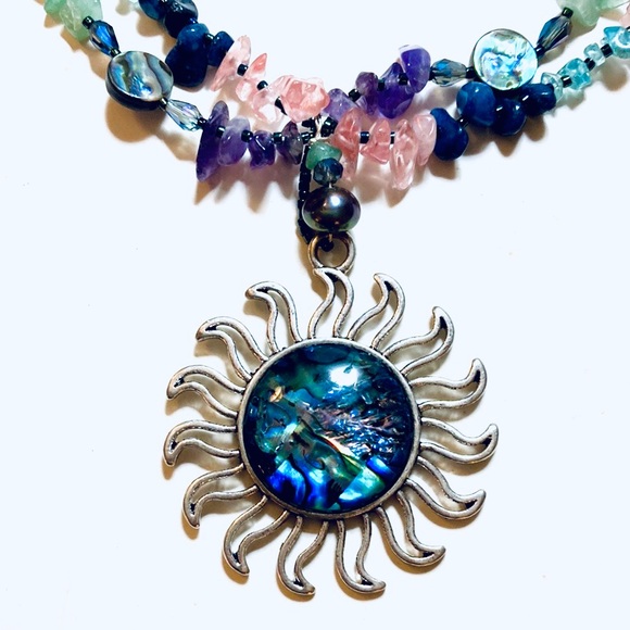 McGlamorous Jewelry - Handmade Summer Sunsets on the Patio Statement Necklace